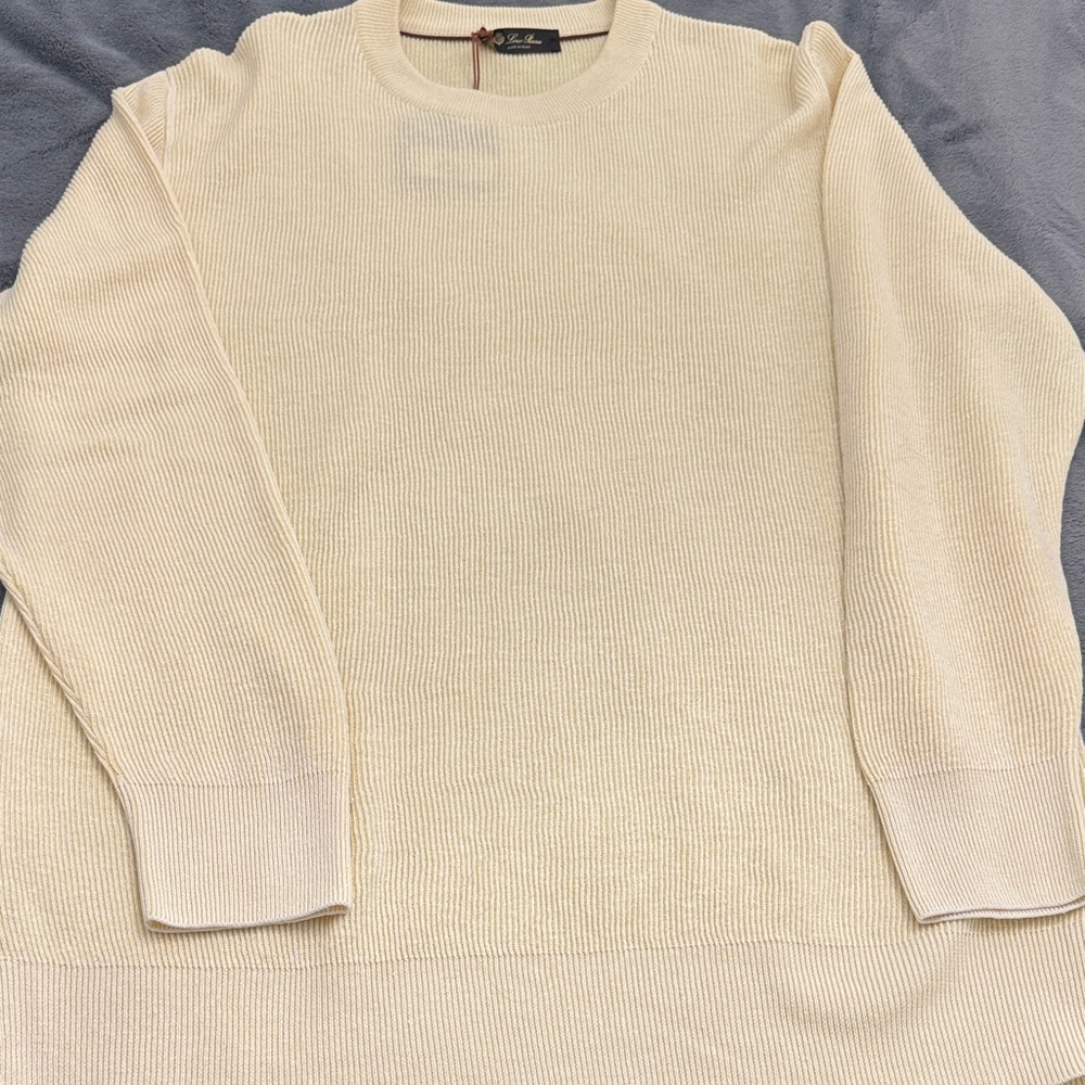Loro Piana Men's Beige Crewneck Sweater